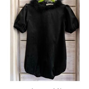 Carbon soldier black velvet romper sz 3